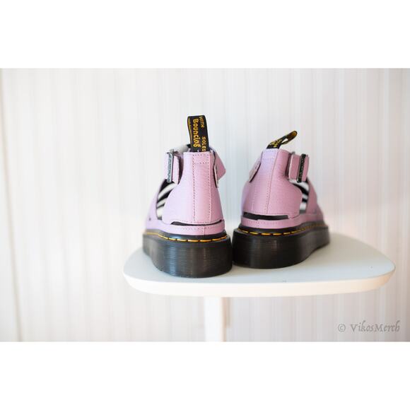 Dr. Marten's CLARISSA II PISA LEATHER PLATFORM STRAP SANDALS 5 NEW - Picture 2 of 5